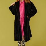 Black Faux Fur Duchess Maxi Coat