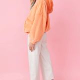 Faux Fur Oversized Orange Hoodie