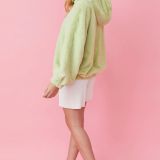 Faux Fur Oversized Pear Hoodie