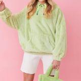 Faux Fur Oversized Pear Hoodie