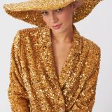 Gold Sequin Handmade Flapper Hat