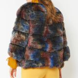 Multicolor Faux Fur Ella Coat