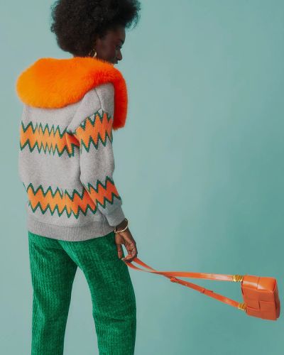 Orange Grape Skin Eco Leather Bag