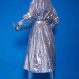 Silver Eco Bamboo Blend Sequin Trench Coat