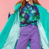 Turquoise Duchess Faux Fur Maxi Coat