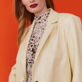 Yellow Eco Leather Trench Coat