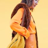 Yellow Faux Fur Bum Bag