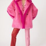 Knitted Pink Natural Bamboo Midi Coat