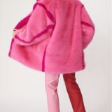 Knitted Pink Natural Bamboo Midi Coat