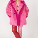 Knitted Pink Natural Bamboo Midi Coat