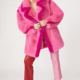 Knitted Pink Natural Bamboo Midi Coat